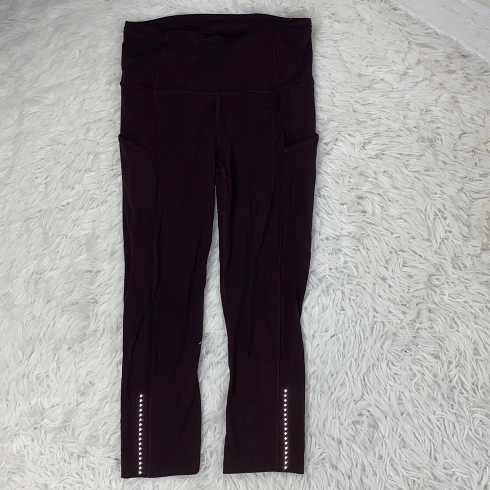 Lululemon Fast and Free Crop II 19" *Nulux Plum Shadow